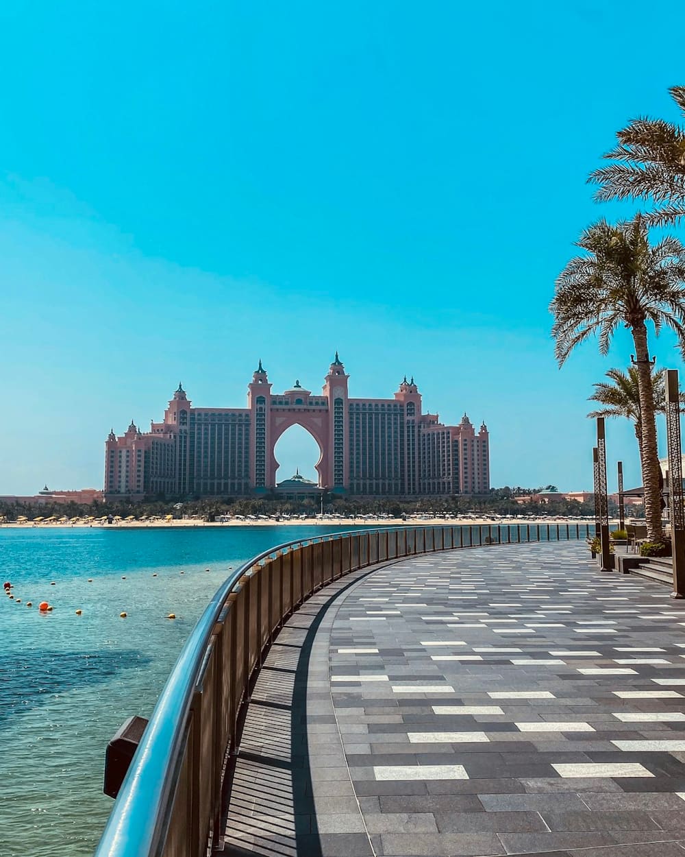 Palm Jumeirah fronds from above